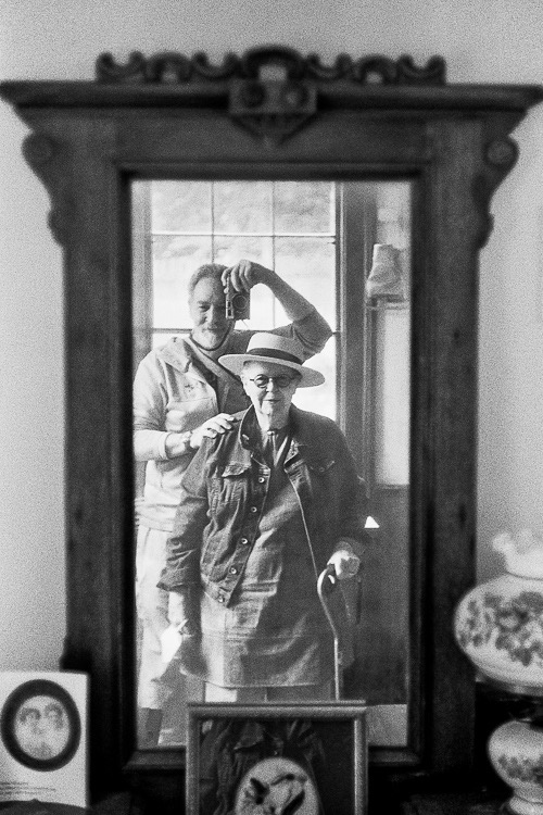 Self-portrait with Mother