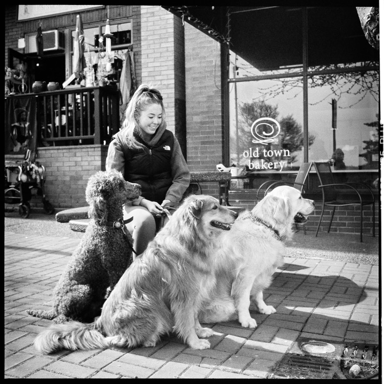 Emily minding the pack