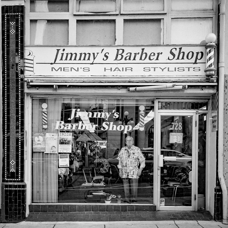 Jimmy waiting for his next customer